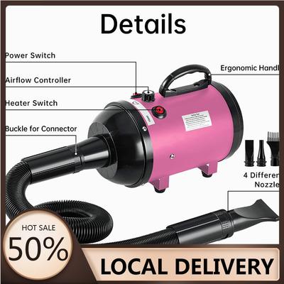 6500 Вт Фен для волос Собаки Домашнее животное Собака Кошка Груминг Воздуходувка Теплый воздух Секадор Быстрая сушка Феном Сушилка для собак Домашнее животное Воздуходувка для воды