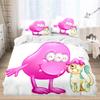 3D Cartoon Animal Themed Bedding Set with White Cute Cartoon Pattern Down Duvet and Pillowcase for Home Decoration In Children's Rooms