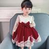 Children's Lace Long Sleeve Puff Dress - Baby's 1st Birthday/Baptism Gift for Girls 2025