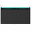 Outdoor Storage Bench with Cushion Black 100 cm