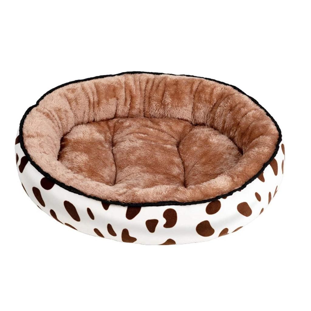 Bemin Round Dog Fluffy Pet Winter Pet Bed for Large Warm Sleeping Area for Small Washable Pet Stylish Dog Pet Cat Compressed Cold Size L Bed, Cushion,