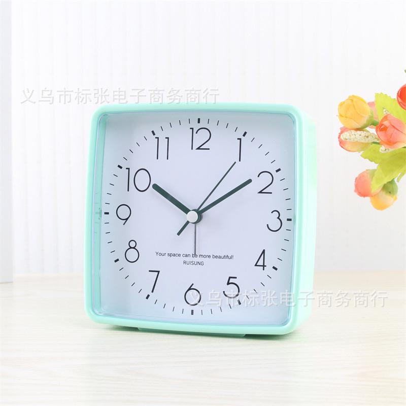 Creative Square Alarm Clock Student Dormitory Clock Simple Children's Bedroom Desktop Clock Super Sound Wake-up Clock