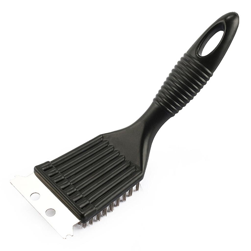 Stainless Steel Bristle Grill Cleaning Brush with Scraper Heavy Duty Barbecue Tool for Grates Maintenance and Cleaning