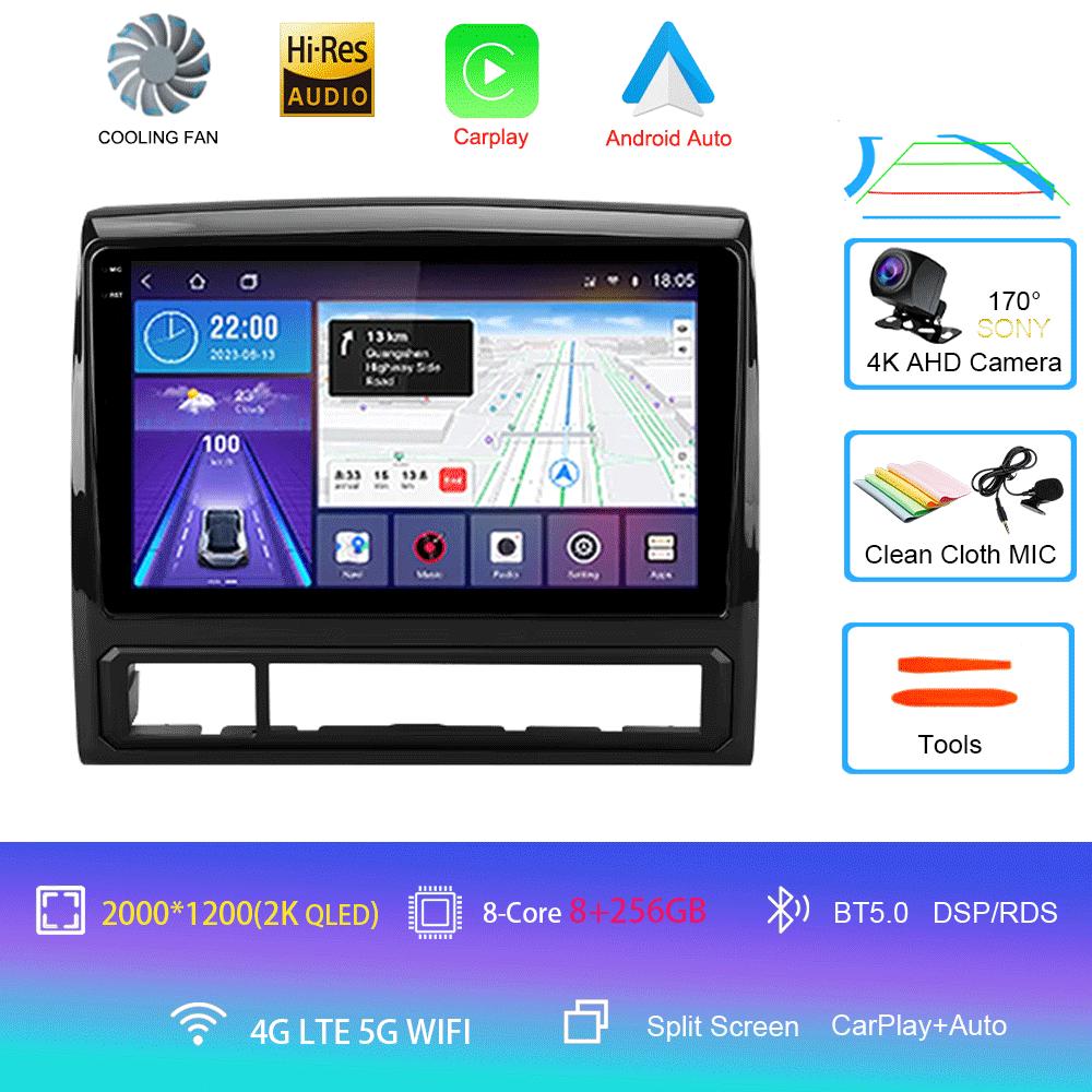 Автомобильное радио Android 14 Carplay Auto 4G+WIFI для Toyota Tacoma 2 N200 Hilux 2005-2015 Навигация GPS Мультимедиа Видеоплеер Стерео