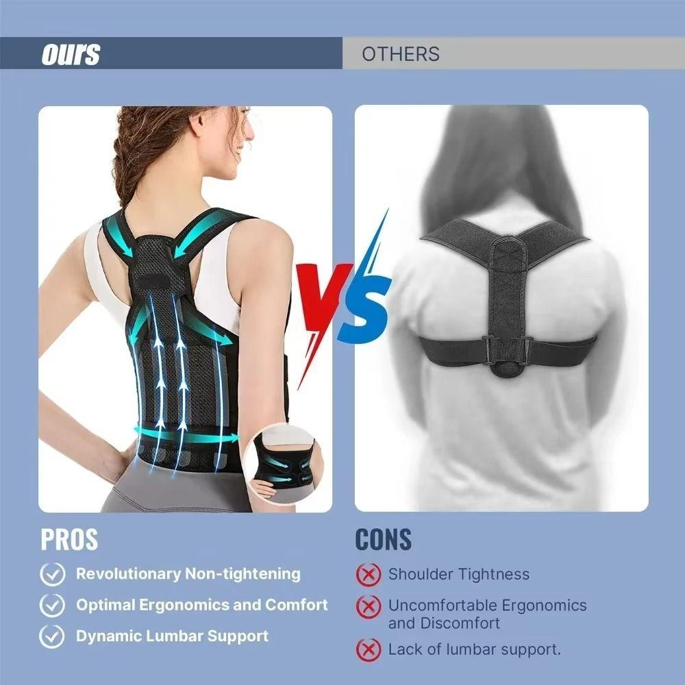 Black Posture Corrector Comfortable Spinal Brace New Back Brace Posture Corrector  Men and Women