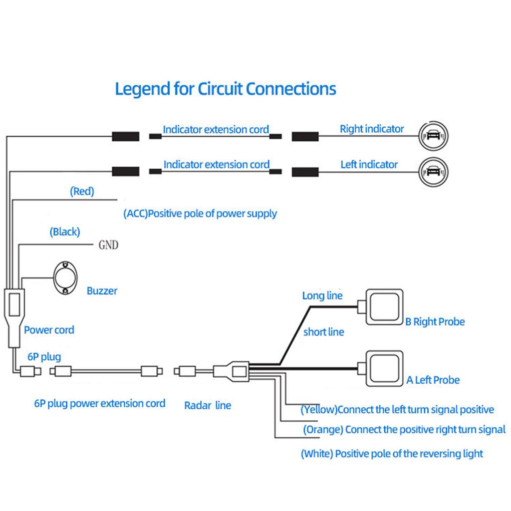 Система обнаружения слепых зон автомобиля Система предупреждения о смене полосы движения BSD Предупреждающий световой сигнал для слепых зон вождения для автомобилей Безопасность вождения