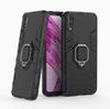 Metal Ring Grip Kickstand Shockproof Hard Bumper Phone Case for Samsung A73 A71 Dual Layer Rugged Cover for Samsung Galaxy A82