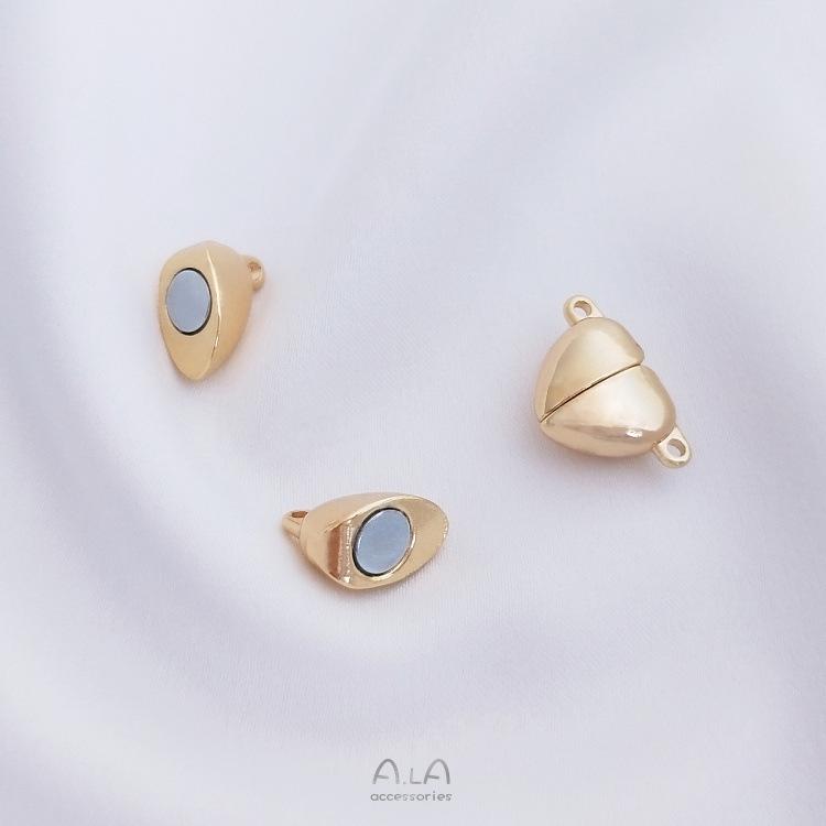 14K Gold-Filled Heart Magnetic Clasp for Necklaces