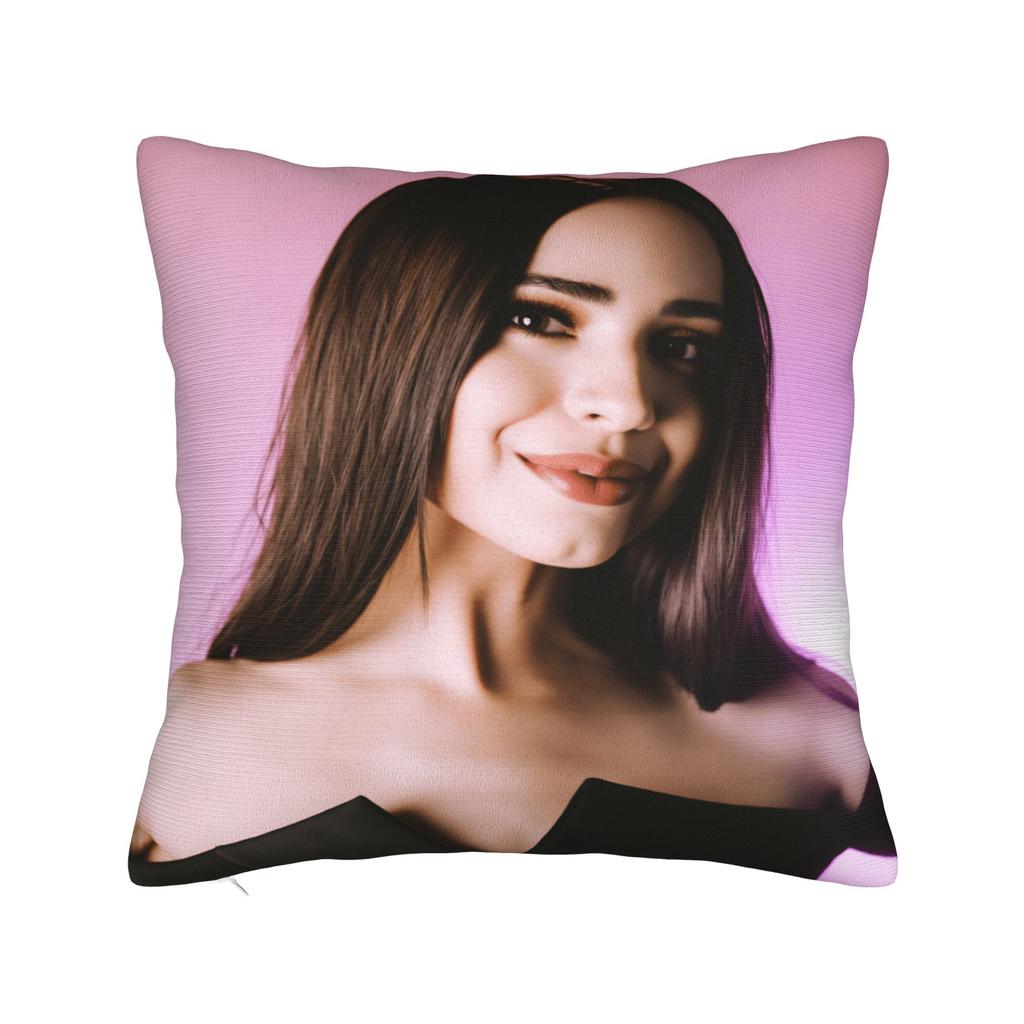 Actor S-Sofia C-Carson Pillow Cover Novelty Pillow Case For Living Room Chair Soft Cushion Cover Birthday Present