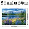 1 piece of vibrant spring forest and lake scenic area polyester fiber photo background - no electricity required