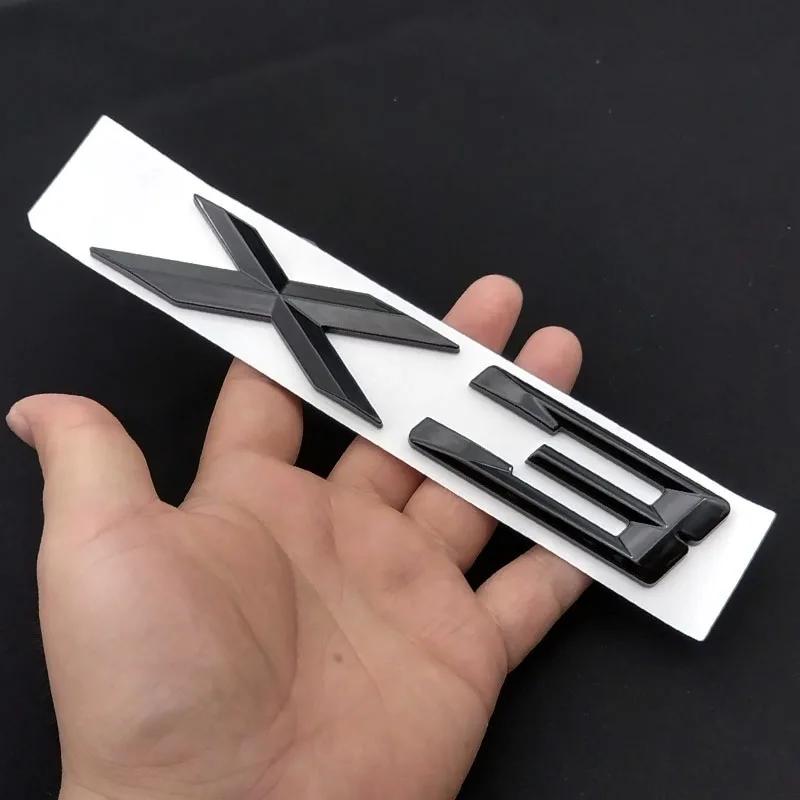 3D ABS Logo For BMW X3 F25 E83 G01 G45 X3 Emblem Letters Badge Car Rear Trunk Sticker Xdrive 20d 30d 20i 28i 30i 35i Accessories VL4