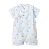 MIKI HOUSE Jinbei Short Made In for Boys and Baby SS Blue Romper, Sleeve, Japan, Gauze, Girls, Newborn, Baby, Kids, Clothes, Children's Clothing,
