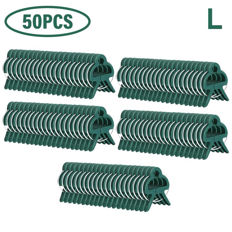 Новые 50 шт. фиксированных зажимов для растений, многоразовые садовые тепличные зажимные кронштейны для фиксированных растений, инструментов для поддержки стеблей саженцев виноградной лозы и цветов