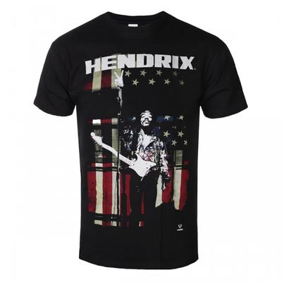 Jimi Hendrix Хлопковая футболка унисекс для взрослых с флагом мира