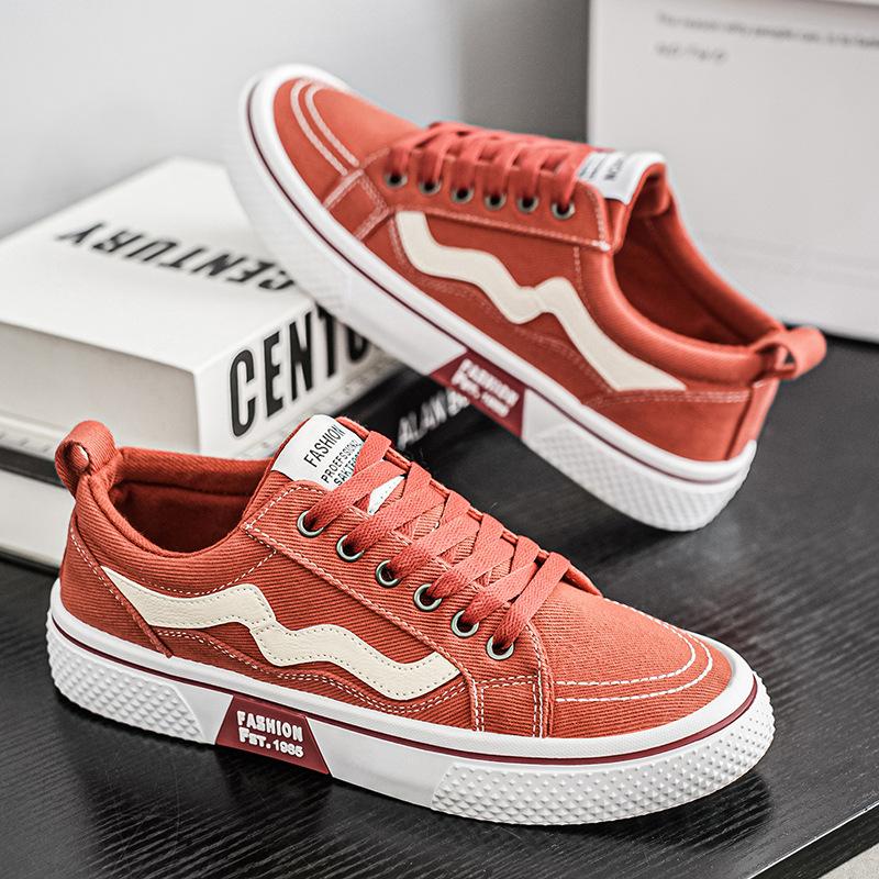 Кеды мужские 2025 новая летняя нескользящая спортивная обувь для скейтборда мужская летняя дышащая красная универсальная повседневная мужская обувь