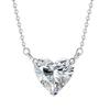 Platinum Diamond Necklace Lab Grown Diamond 1 Stone Heart Shape 1 Diamond Necklace Genuine Diamond PT950 Birthday Anniversary Christmas Present Gift