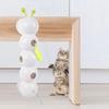 Smart Motion Worm Cat Toy for Indoor Cats Interactive Caterpillar Design Whirlie Cat Toy for Wall Door Window Installation