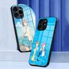 B-Blue B-Box Аниме Чехол для телефона Для IPhone 17 Air 16 E Pro Max 15 14 13 Mini 12 Pro 11 Max Plus Черная Стеклянная Крышка