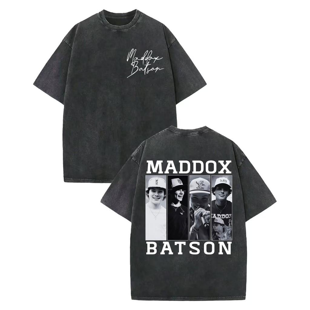 Vintage Washed Maddox Batson Live Worldwide Tour Tshirts Unisexs Women Hip Hop Fashion Tshirt Summer Casual Cotton T Shirts