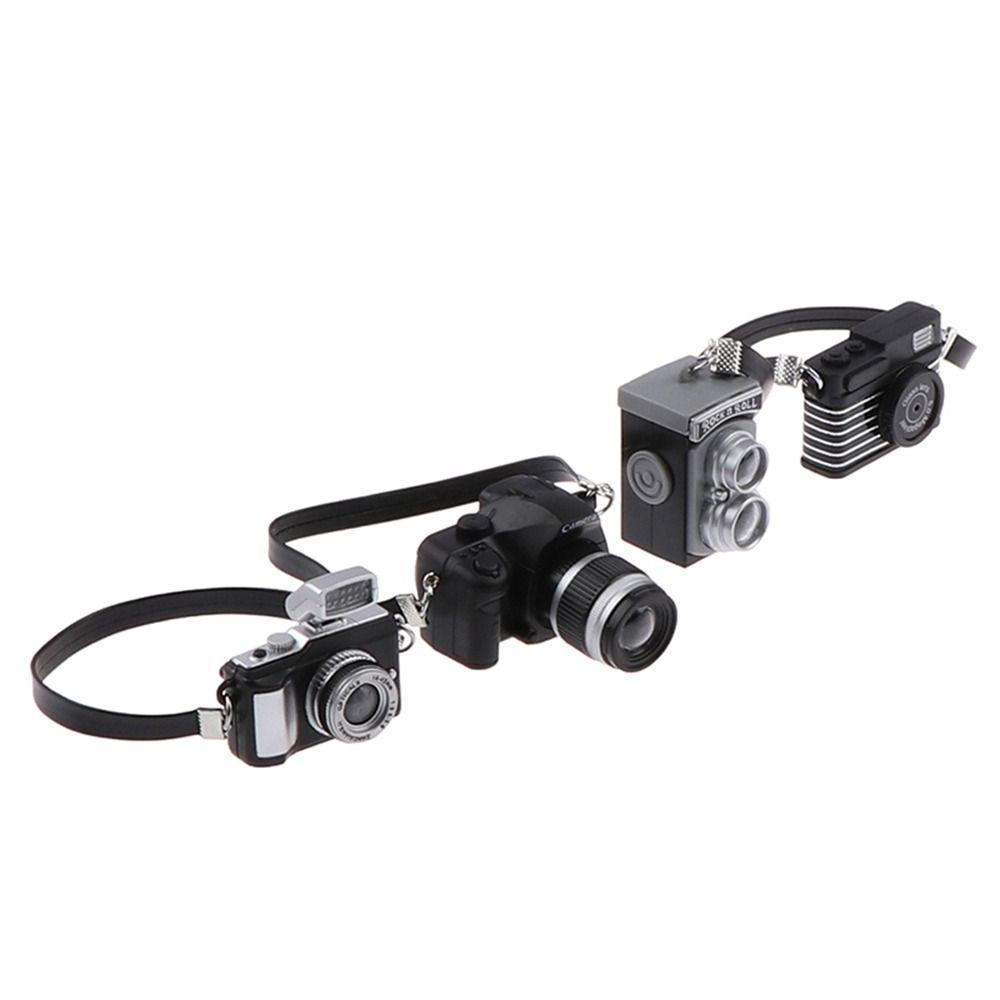 Мини-цифровая камера с затвором и вспышкой, многоцветная миниатюрная камера, кукольный домик, кукла 1/6 1/12