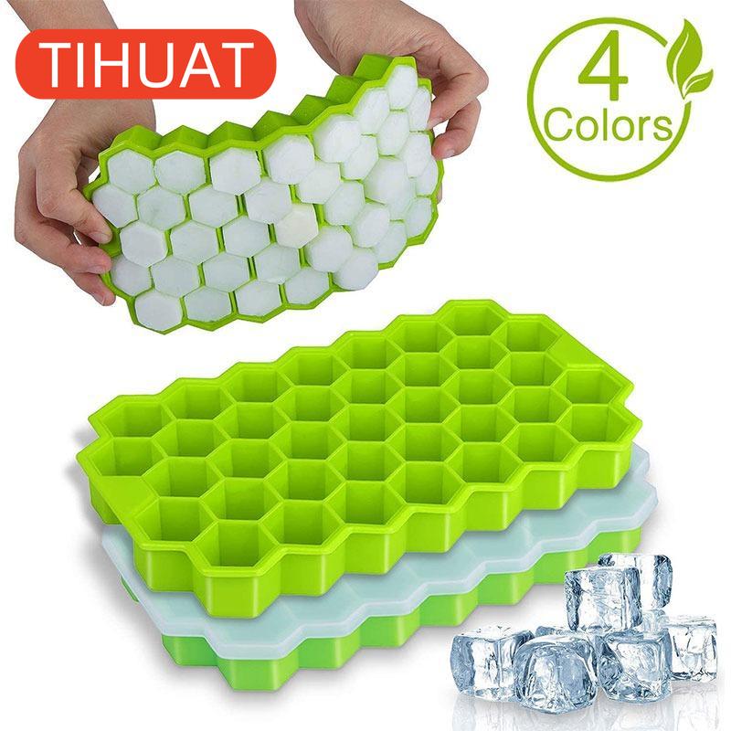 Thick 37 Grid with Silicon Glue Honeycomb Ice Grid Ice Mold Refrigerator To Make Ice Cubes Molding Ice Box Easy To Remove