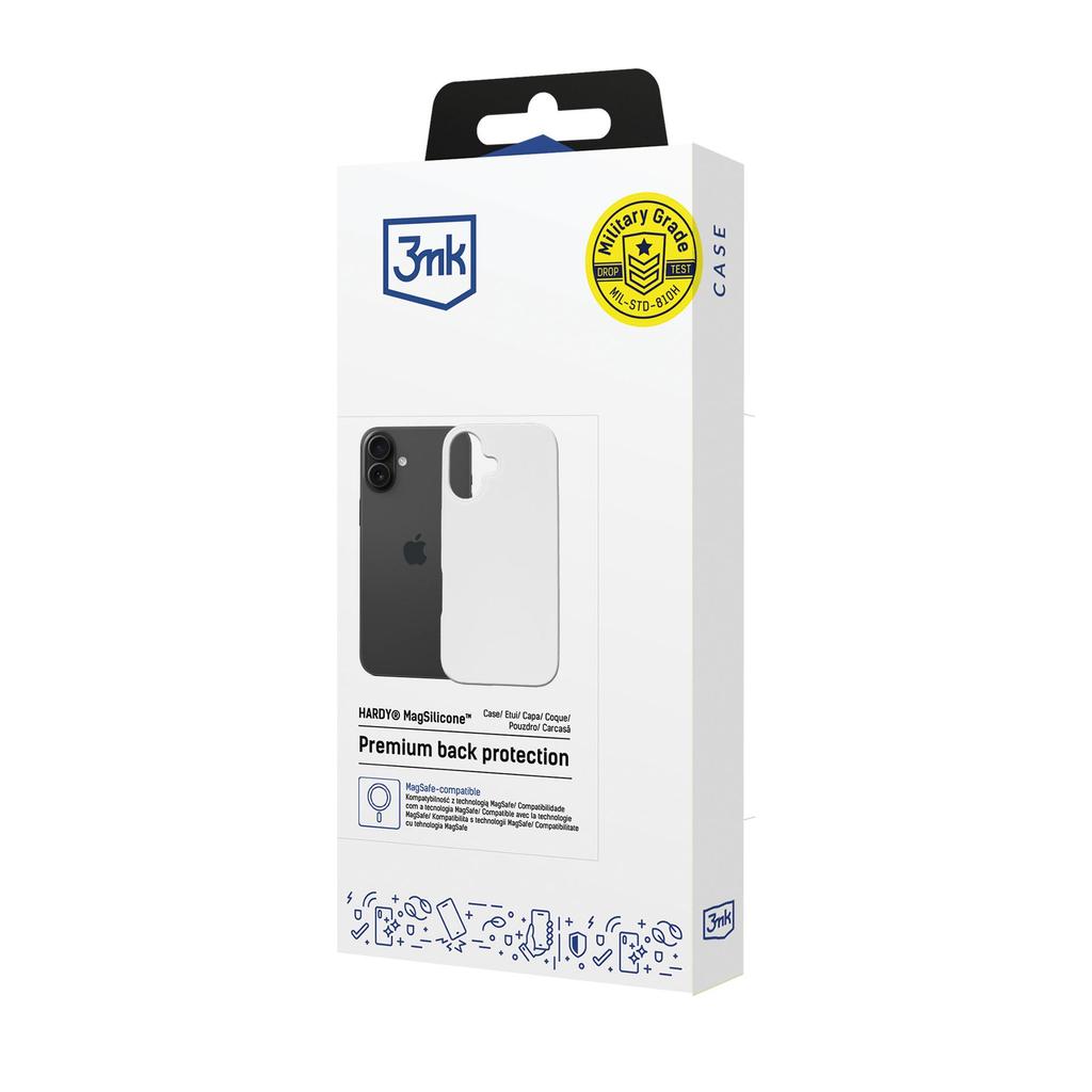Apple iPhone 16 - 3mk Hardy MagSilicone White