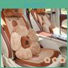 Capybara Plush Embroidery Car Seat Cushion Set Decor For Winter Warmth Comfort