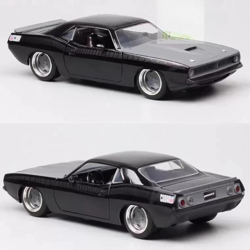Форсаж 1:24 Плимут Барракуда Спортивный Автомобиль Высокодетализированная Модель из Сплава Статическая Коллекционная Модель Автомобиля Подарок Украшение