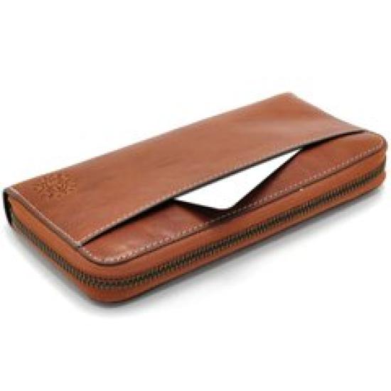 Длинный кожаный кошелек Dakota с круглой молнией 0035896 Fons Series Orange [Dakota] для женщин DA-35896-34