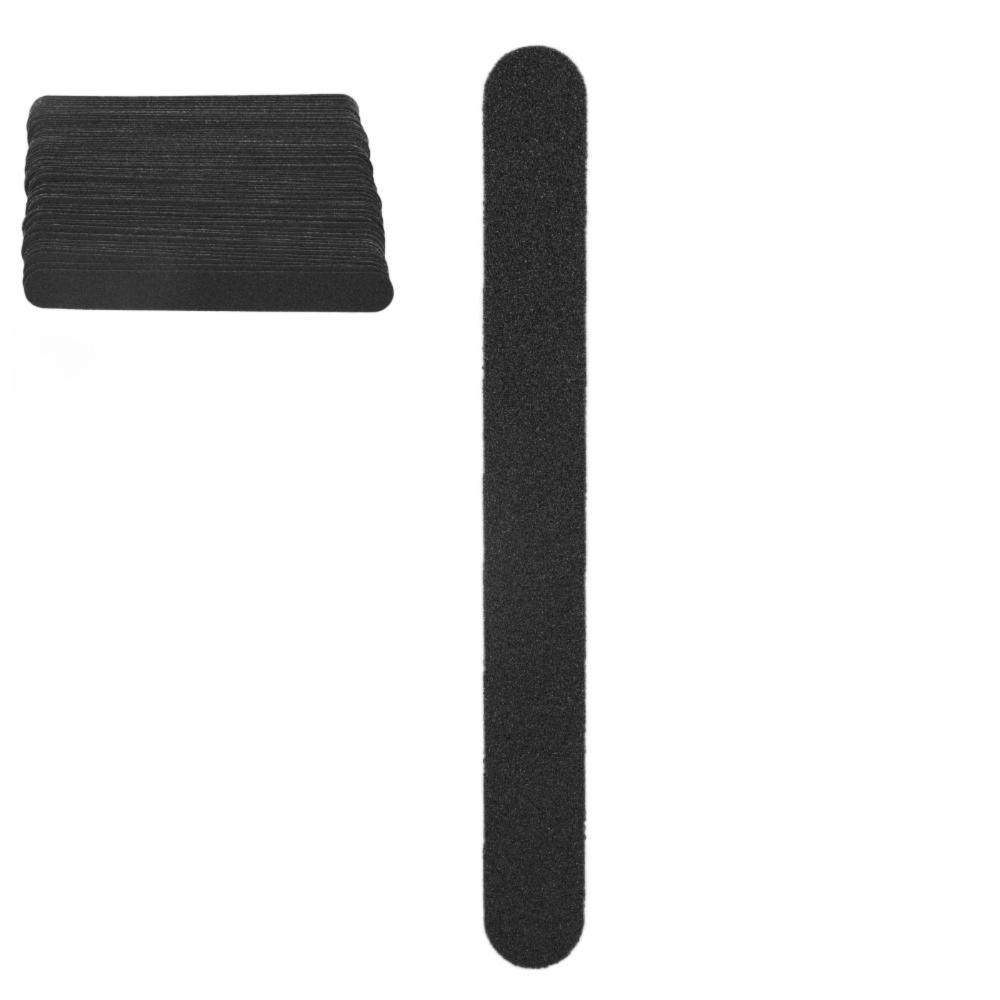 100pcs Black Sand Surface Replacement Nail File Strip Emery Board Nail Files  Pedicure