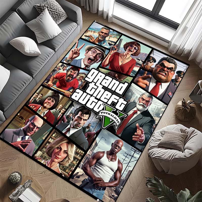 Ковер Vibes Vice City с печатью Декор для дома Искусство Защитная подкладка Коврик для ванной