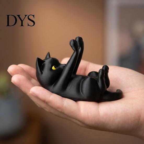 Устойчивая подставка для телефона на стол, забавная держатель-кошка, 3D-печатная милая животная подставка для смартфона, док-станция котенок на стол, декоративное черное крепление для планшета, дом