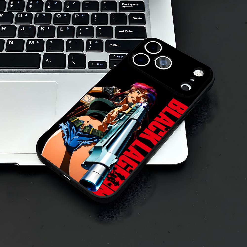 Чехол для телефона Revy B-Black L-Lagoon Для IPhone 17 Air 16 E Pro Max 15 14 13 Mini 12 Pro 11 Max Plus Черный Мягкий