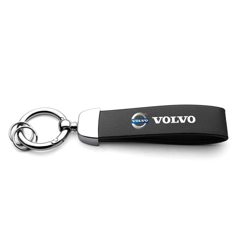 For Volvo XC60 V40 S60 V50 V60 C30 soft Pu Leather Keychain Metal Waist Hanging Key Holder Organizer For Creative Small Gifts