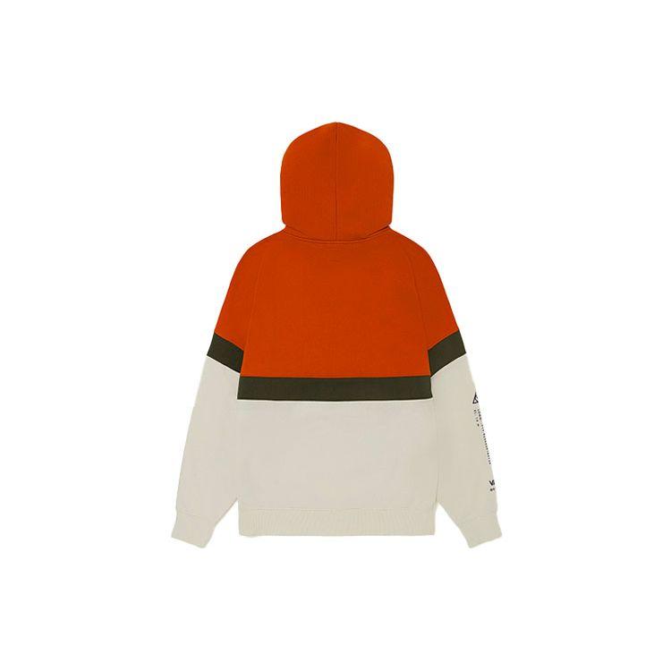 Vans Color Block Hooded Sweatshirt Unisex Sweatshirts Dirty-Orange White VN0A4UT23KS