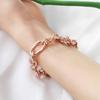 14K Gp Bold Round Ring Chain M Rose Gold Fashion Bracelet Summer Bracelet Bracelet Gift 14Kgp Bracelet Women's Bracelet