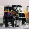 1PC The Weeknd Print Flannel Blanket, High quality Comfortable for All Seasons, Home Decor, Warmth and Comfort, Perfect for Christmas Gifts
