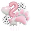 Pink Dog'S Paw Digital Balloon Set Animal Theme Birthday Party Aluminum Film Balloon Party Arrangement Decorative Balloon