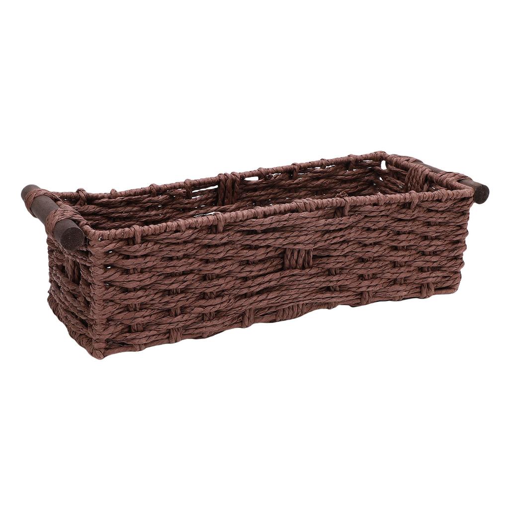 Корзина для хранения из бумажной веревки Ручная работа Плетеная Декоративный контейнер для хранения Накладка на бачок унитаза Бумажная корзина для полок Столешница