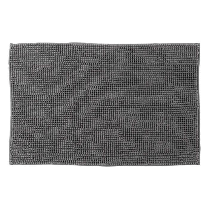 Tapis de bain - Colorama - 50 x 80 cm - Gris - 100% Polyester - Doux au toucher
