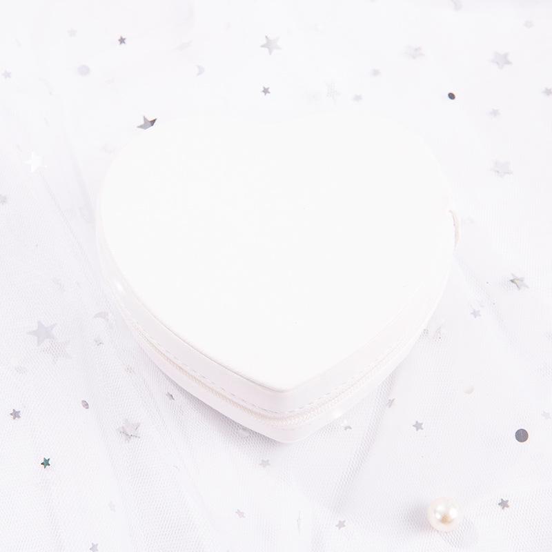Heart-Shaped PU Leather Jewelry Box for Necklace and Ring Storage
