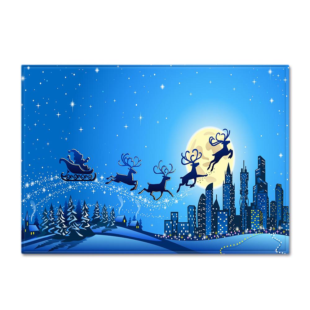 Рождественский коврик для пола в гостиной, ковер для спальни, ковер для столовой, коврик для двери