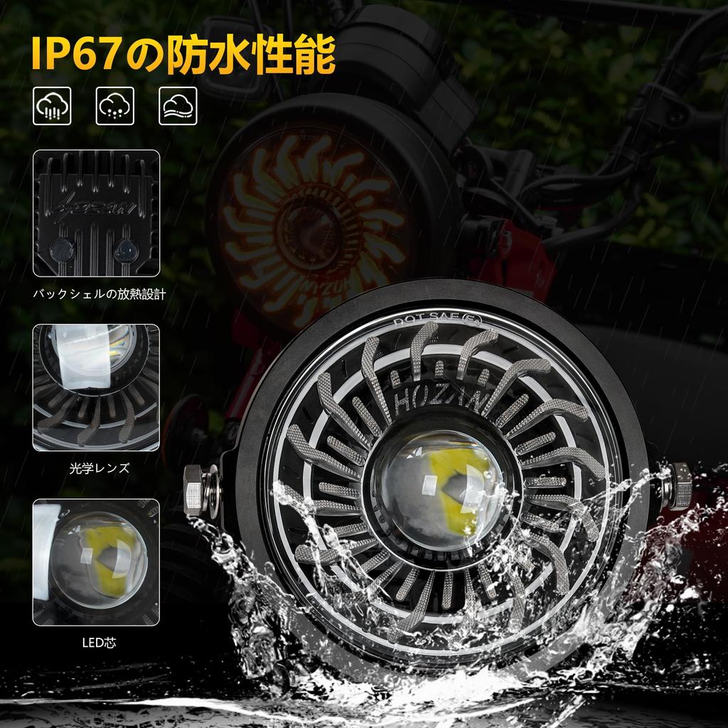 Motikvans Honda CT125 Hunter Cub Compatible LED Headlight DRL High Beam Low Beam Switching Headlight For CT125 JA65 Hunter Cub CT125 Custom Parts