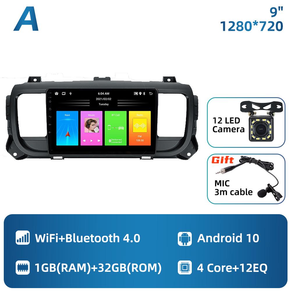 Автомобильное радио для Peugeot Expert 3 Citroen Jumpy 3 SpaceTourer 2016 - 2021 2Din Android Автомобильный мультимедийный проигрыватель CarPlay GPS-навигация