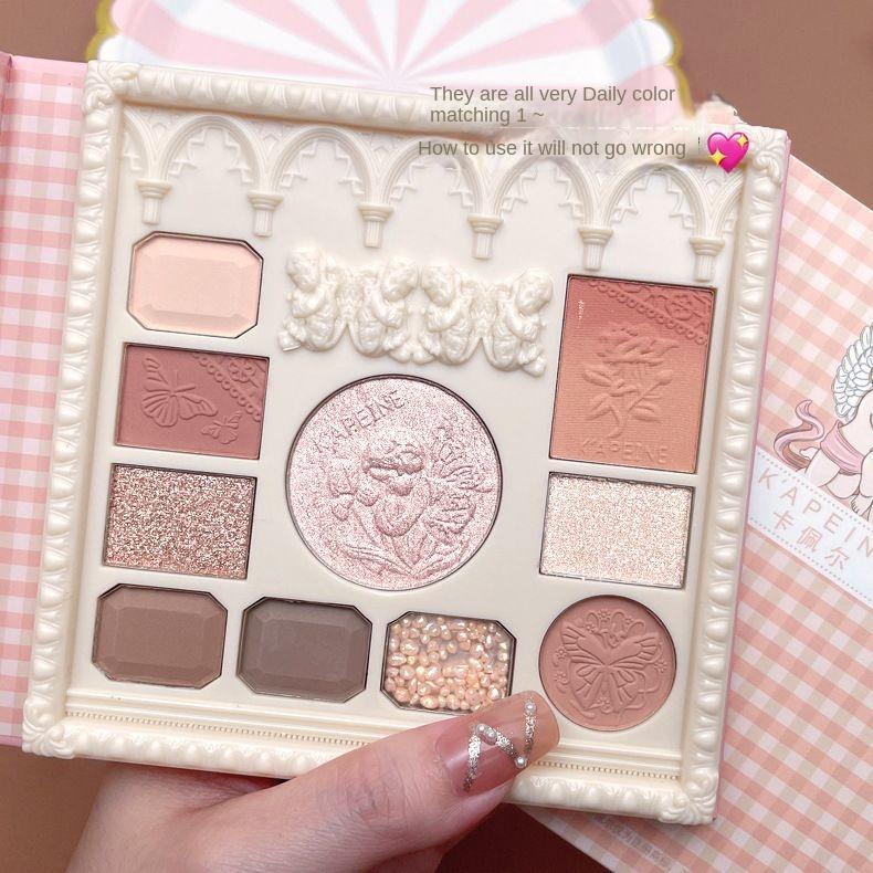 Angel Mysterious Ten-color Eyeshadow Disc, Matte Grooming, Smudge Blush, Highlight, Eyeshadow Multi-purpose Disc