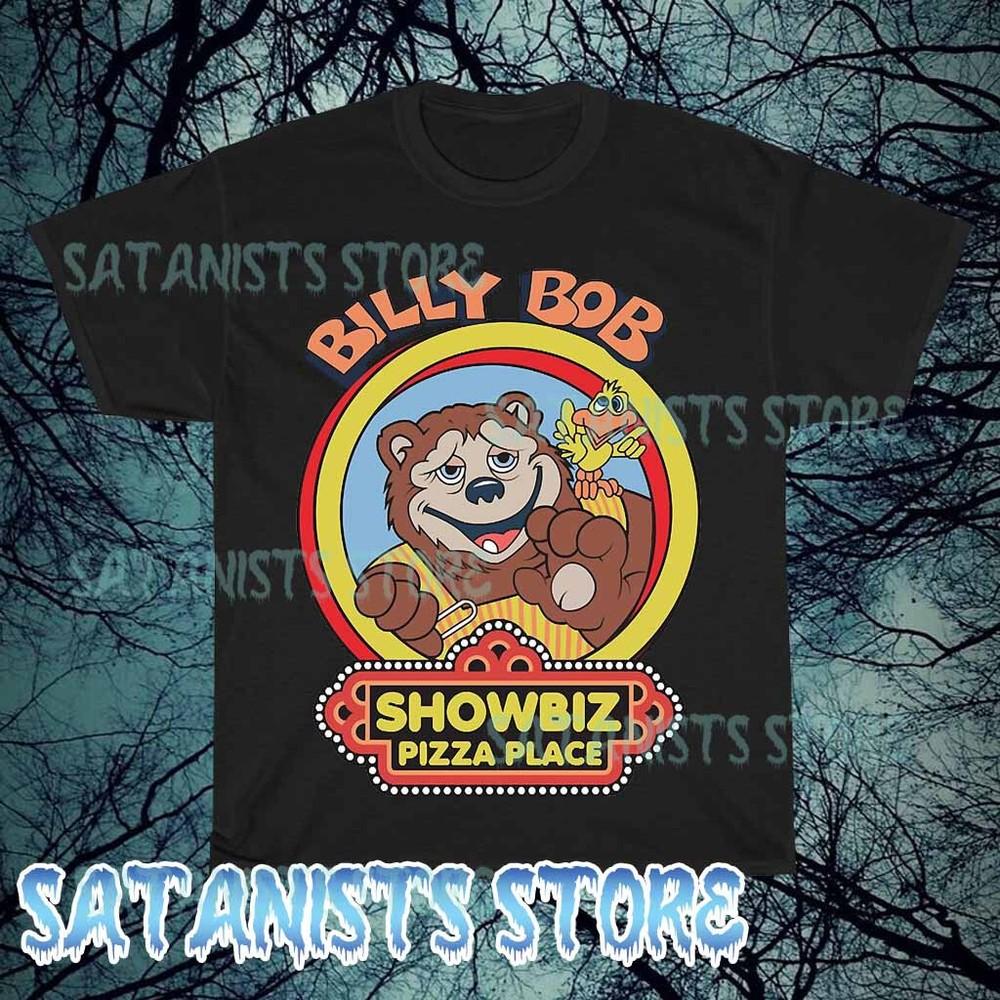 New Showbiz Pizza billy bob Logo Men#039;s Tshirt funny size S to 5XL Unisex T-Shirt