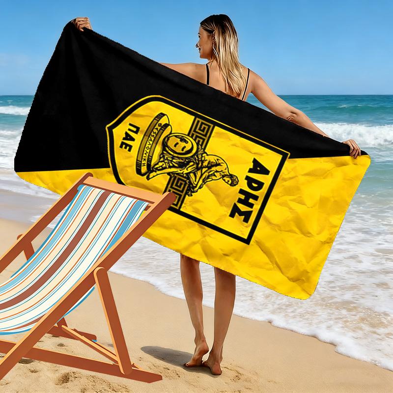 Aris Salónica Print Beach Towel, Large Soft Quick Dry Towel for Beach Camping Swimming