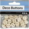 Wooden Buttons - Ref 403021 - Unlacquered - Beige Color