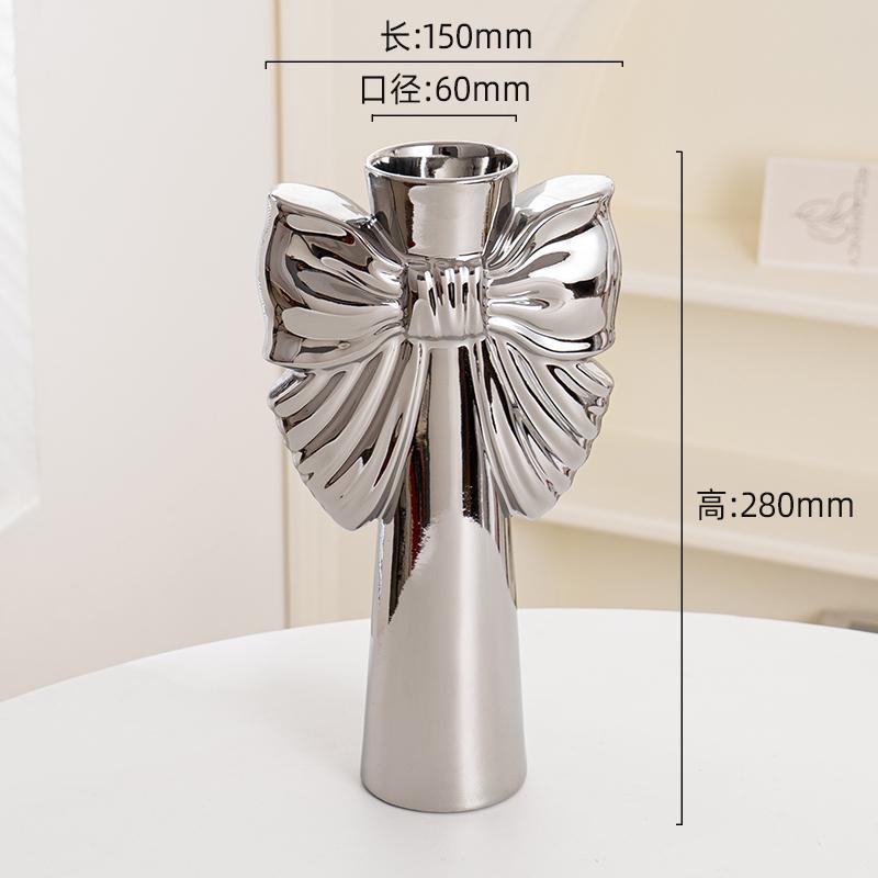 Современная минималистичная керамическая ваза-бант 28 см, Идеальное украшение для офиса и гостиной, Идеально подходит для гидропонных растений и домашнего декора