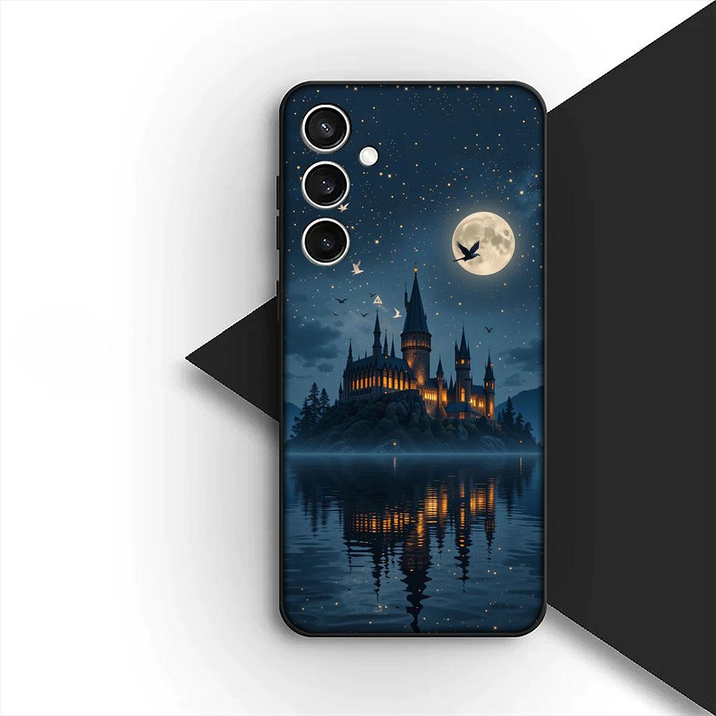 Castle Harries Wand Potters Owl Phone Cover Case for Samsung Galaxy S22 S21 S20 FE Ultra Plus A07 A17 A15 A16 A25 A57 A37 Casing